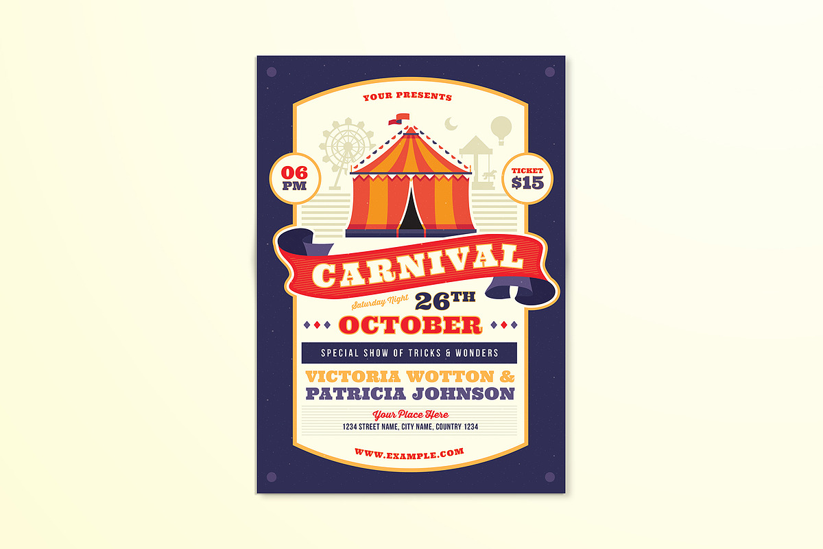 Carnival Flyer, a Flyer Template by VectorVactory (Photo 1 of 3)