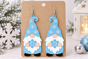 Christmas Gnome Earrings Laser Cut, a Seasonal Illustration by Canvas Craft (Thumbnail 3 of 5)