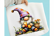 Whimsical Summer Gnome Clipart, an Illustration by designcity5 (Thumbnail 3 of 5)