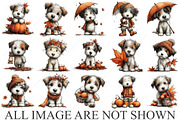Whimsical Fall Dog Clipart Bundle, a Seasonal Illustration by Canvas Craft (Thumbnail 4 of 10)