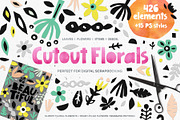 426 Cutout Floral Elements, a Decorative Illustration by Favete Art (Thumbnail 1 of 13)