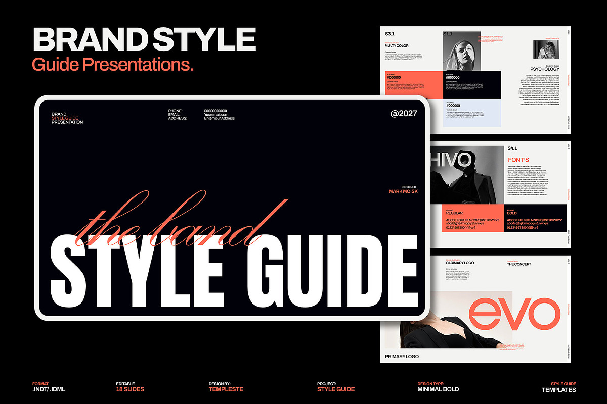 Brand Style Guide Presentation, a Branding & Logo Template by Templeste (Photo 1 of 6)