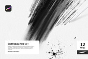Charcoal Pro Set for Procreate App, a Brush Add-On by Roman Striga (Thumbnail 1 of 6)