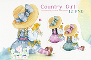 Vintage Little Girl illustration, an Illustration by RivusArt (Thumbnail 1 of 5)