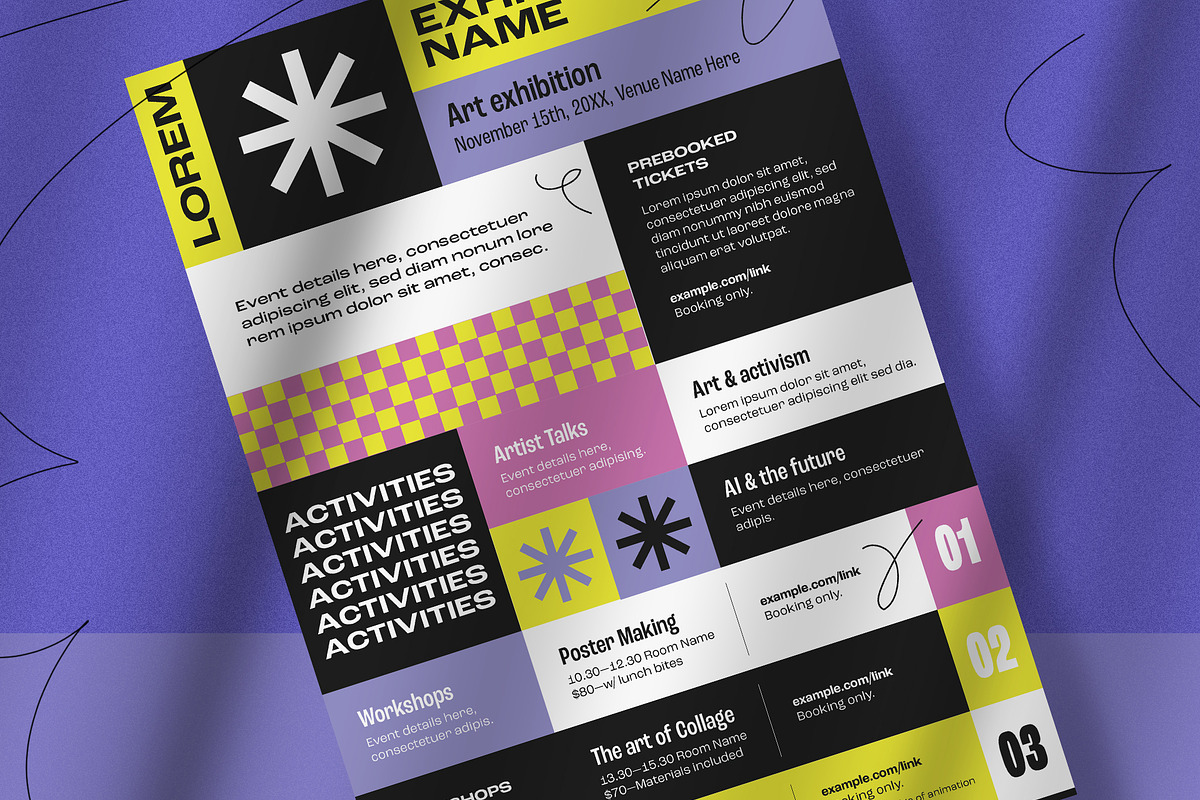 Modern Art Exibition Poster, a Poster Template by wavebreak