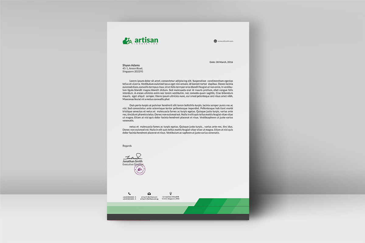 Letterhead Template, a Stationery Template by artisanHR (Photo 5 of 6)