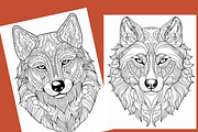DOG MANDALA COLORING BOOK FOR ADULTS, an Animal Illustration by Sourcedigi (Thumbnail 2 of 3)
