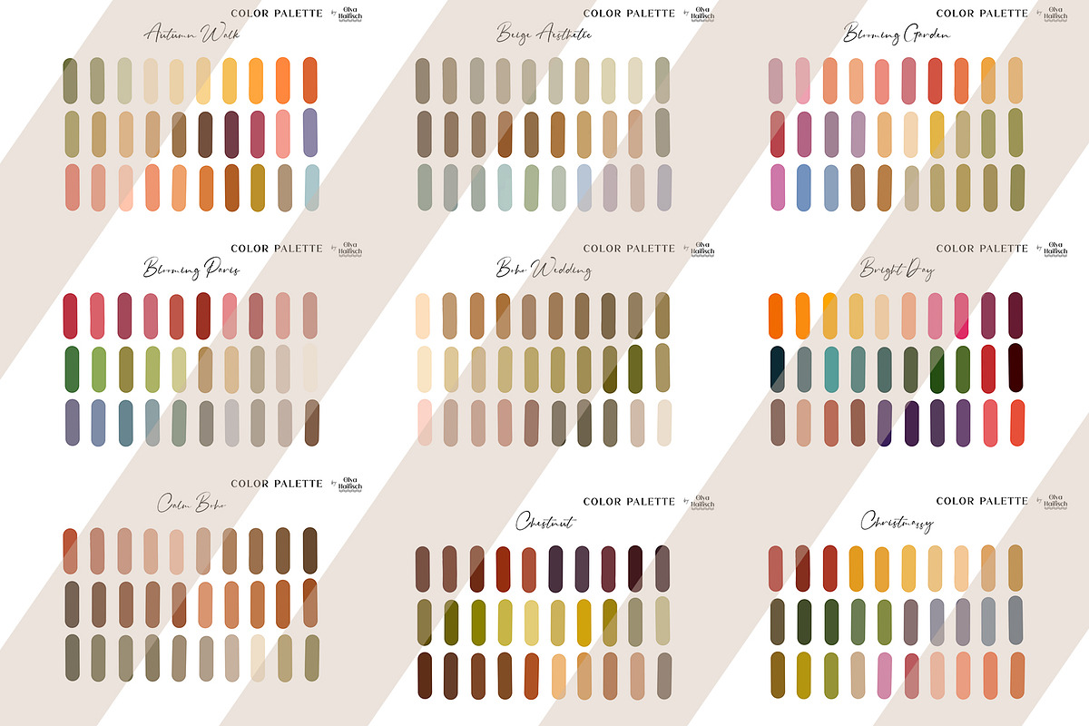 50 Procreate Color Palettes BUNDLE 2, a Palette Add-On by Olya Haifisch (Photo 3 of 8)