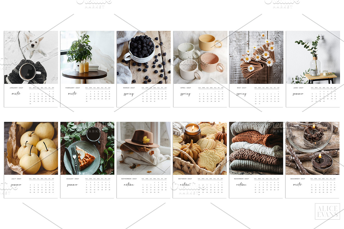 Calendar for 2027, a Stationery Template by Alice_Evans (Photo 5 of 5)