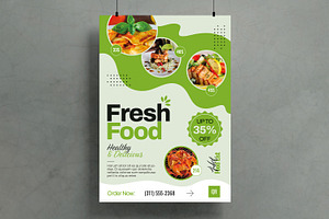 Food Menu Flyer Template, a Flyer Template by MightyDesign