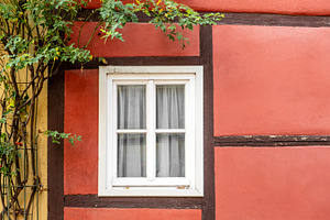 Window in an old half timbered house, an Architecture Photo by BOOCYS