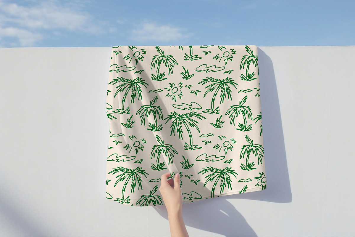 Hand Drawn Tropical Palms, a Pattern Graphic by MalyskaStudio (Photo 4 of 14)