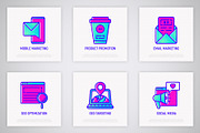 Advertising | 16 Thin Line Icons Set, an Outline Icon by Alex Blogoodf (Thumbnail 5 of 7)
