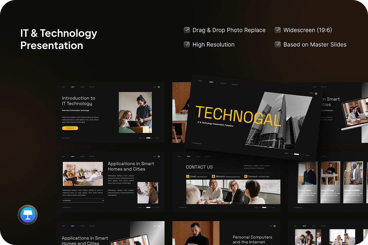 Technogal - It & Technology Keynote, a Presentation Template by SquidPixey (Photo 1 of 7)