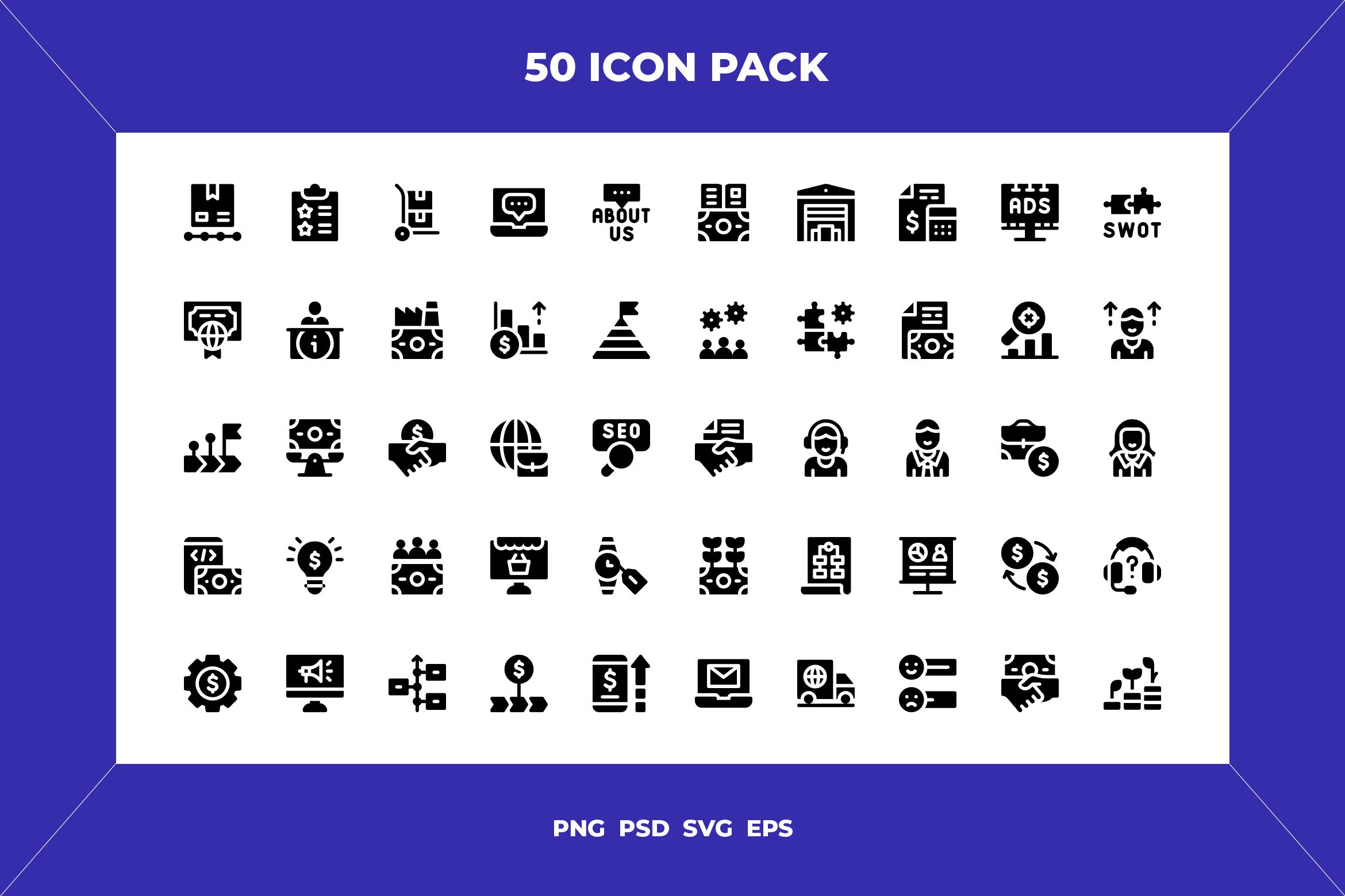 Business services icons, an Outline Icon by Wencory