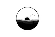 Circular Nature Landscape Silhouette, an Illustration by yasushie (Thumbnail 5 of 51)