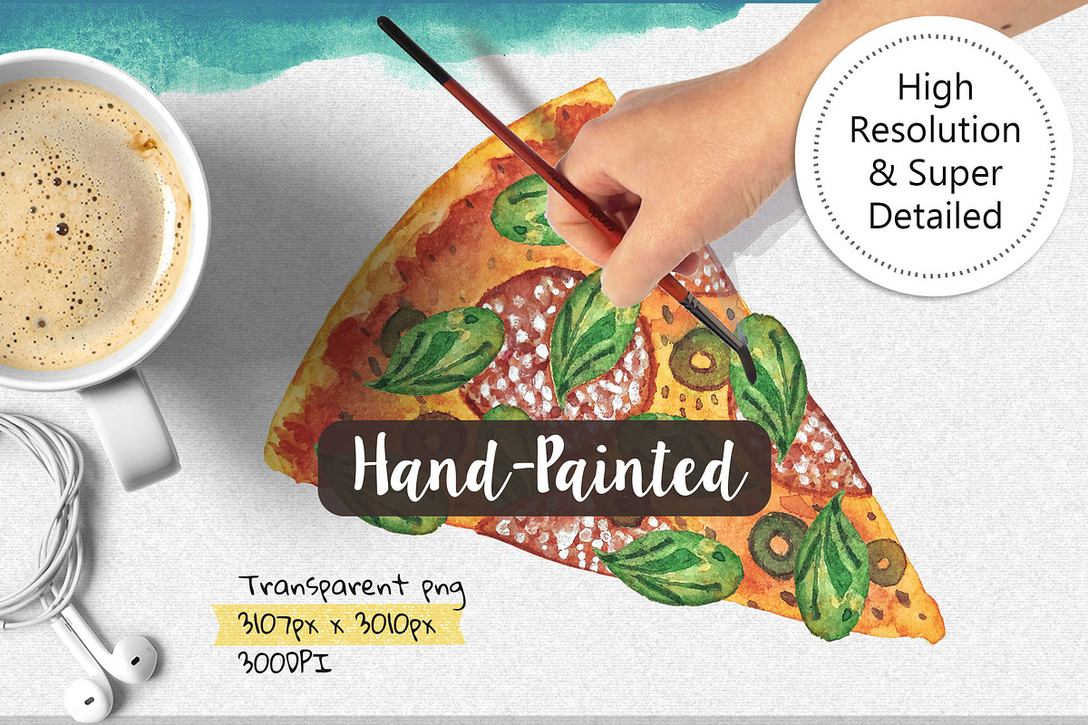 Watercolor Snack Pack, a Food Illustration by Curve and Pixel (Photo 3 of 4)