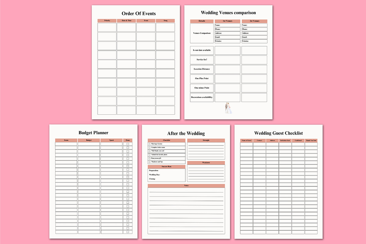 2026 Bride’s Organizer, a Stationery Template by Shumaya (Photo 4 of 4)