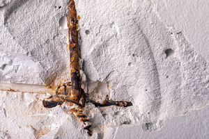 Rusty Rebar in Concrete Wall, a Background Photo by Ales Munt