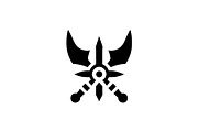 Crossed weapons heraldry emblem, a Branding & Logo Template by Vectorium Studio (Thumbnail 1 of 2)