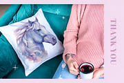 Horses Watercolor Clipart, an Animal Illustration by foxsong (Thumbnail 10 of 10)
