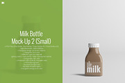Milk Bottle Mock-Up 2 (Small), a Packaging Mockup by AY Mock-Ups (Thumbnail 1 of 11)