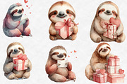 Valentine Sloth Clipart, an Illustration by Designworld (Thumbnail 4 of 6)