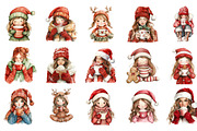 Christmas Hot Cocoa Girl Clipart, an Illustration by Designking (Thumbnail 2 of 5)