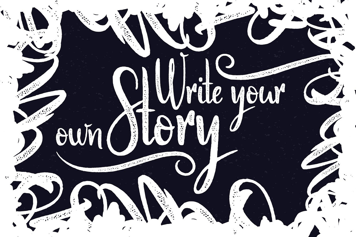 Scratches calligraphic font preview 2
