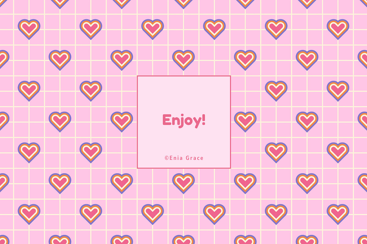 Geometric & Hearts Patterns, a Pattern Graphic by Enia Grace (Photo 16 of 16)