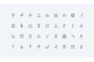 Winery grape wine champagne icons, a Food Illustration by Lemberg Vector