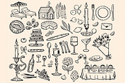 Wedding Menu Clipart Bundle, a Decorative Illustration by ClayStudio (Thumbnail 2 of 8)