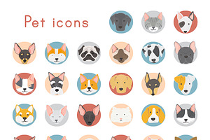 Cats and dogs icons, an Animal Illustration by rawpixel
