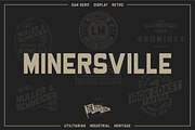 Minersville Font, a Sans Serif Font by JoshWeberDesigns (Thumbnail 1 of 12)