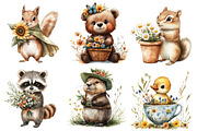 Woodland Floral Animal Creatures, an Illustration by Designworld (Thumbnail 2 of 6)