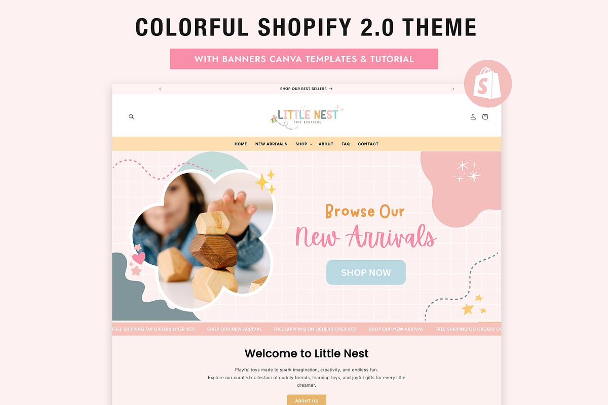 Baby and Kids Fashion Shopify Theme, a Shopify Template by Sky and Stars (Photo 1 of 7)