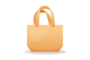 Vector cartoon recycled eco bag, an Object Illustration by Elen_Art