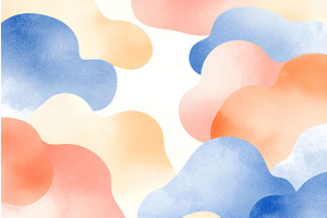 Abstract watercolor clouds with, an Illustration by Lermont51