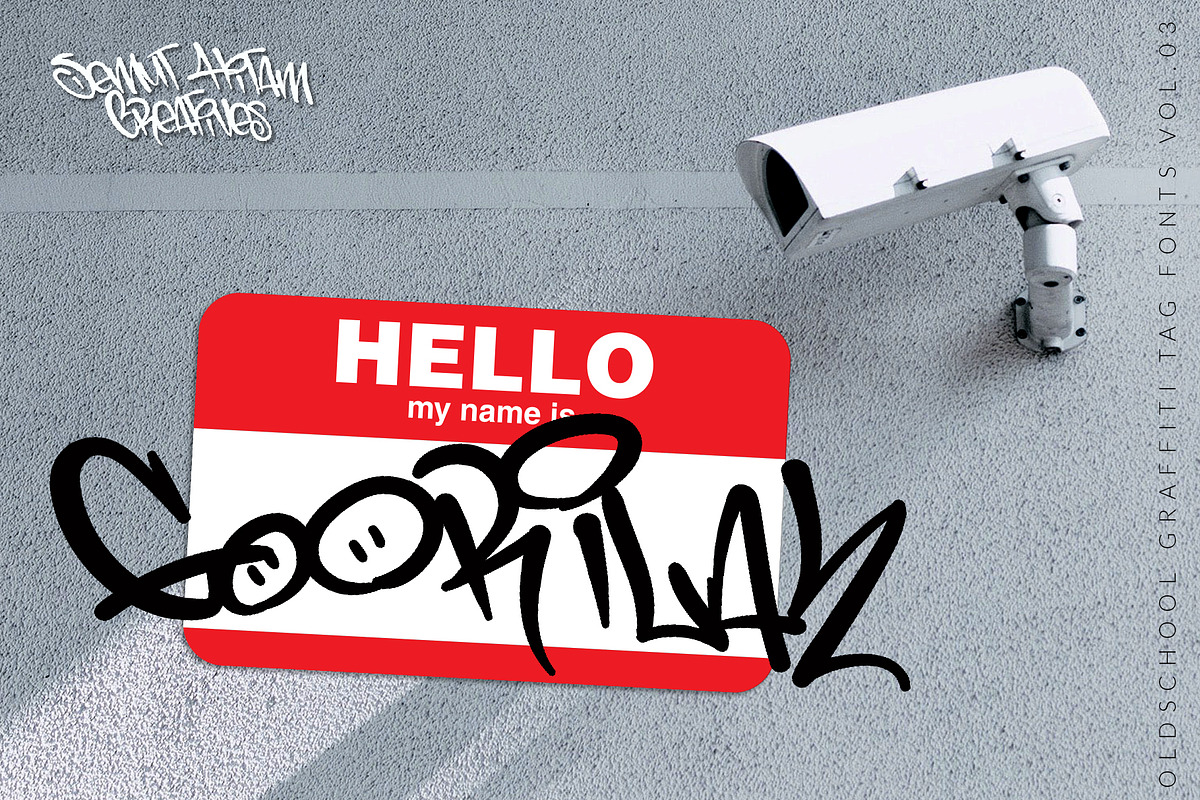 Schoolin - Graffiti Fonts, a Blackletter Font by SemutHitam Creative (Photo 3 of 7)
