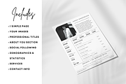 1 Page Influencer Media Kit Template, a Presentation Template by CoCreatorDesigns (Thumbnail 5 of 7)
