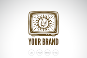 Sunny Vintage TV Logo Template, a Branding & Logo Template by Heavtryq Design (Thumbnail 1 of 4)