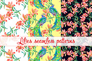 Watercolor tropical pattern, a Pattern Graphic by Elizaveta (Thumbnail 1 of 5)