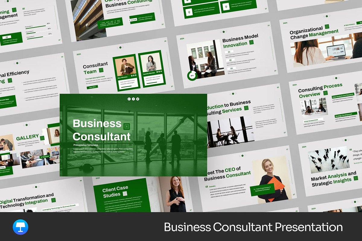 Business Consultant Keynote Template, a Presentation Template by Fit-tee (Photo 1 of 2)