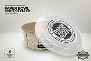 1300ml Paper Bowl Clear Lid Mockup, a Product Mockup by INCDesign (Thumbnail 6 of 8)