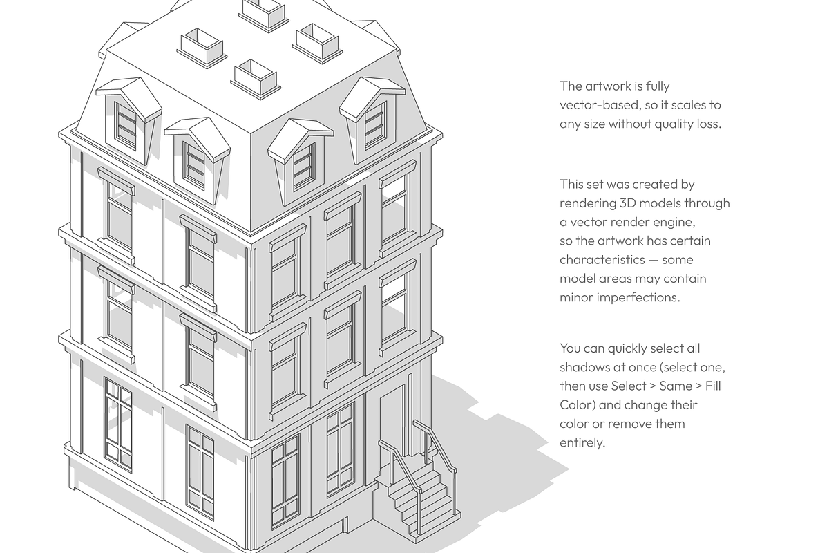 Isometric City Quarter, Vector Set, a Transportation Illustration by Ilia Design (Photo 6 of 7)