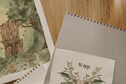 MUSHROOMCORE watercolor forest, a Seasonal Illustration by LiChu Art (Thumbnail 7 of 17)