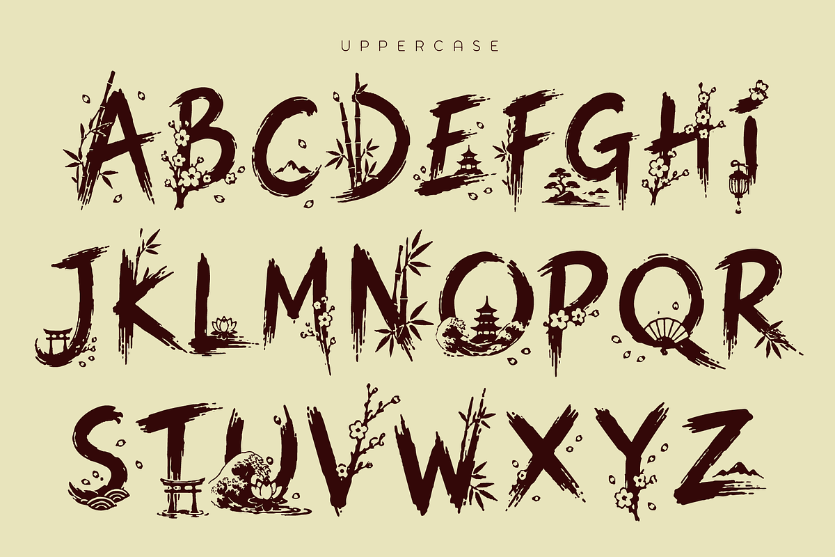 SumiBlossom - Japanese Art Font, a Script Font by HypeWorksCo (Photo 11 of 13)