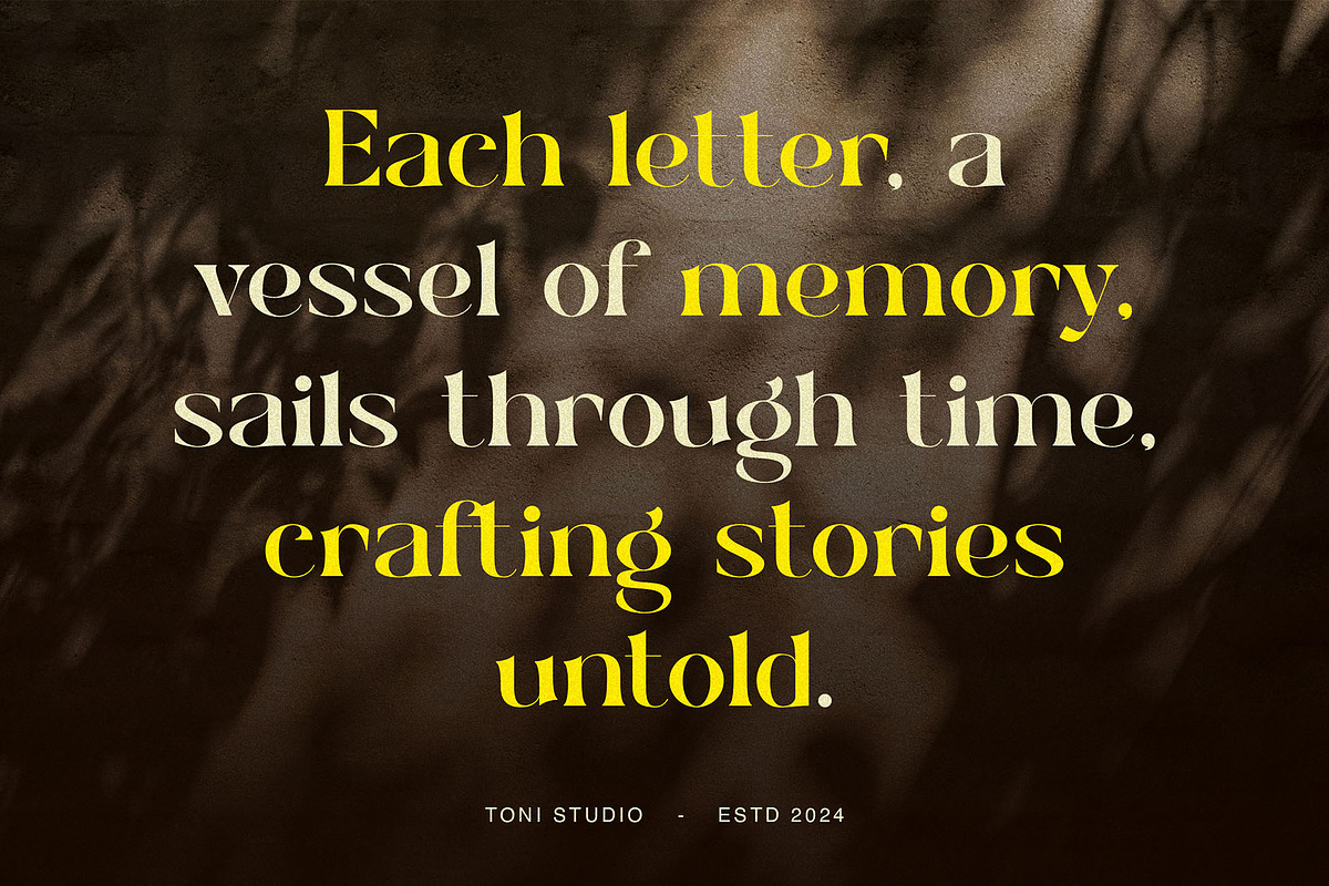 KOLAK-modern vintage, a Serif Font by ToniStudio (Photo 4 of 6)