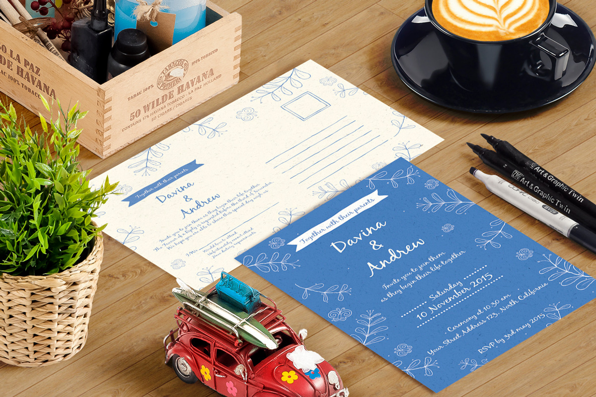Wedding Invitation, a Card Template by Saphari (Photo 2 of 3)