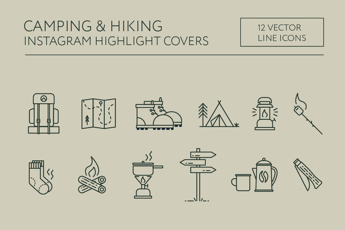 Camping & Hiking instagram covers, an Icon by the cabin supply co (Photo 3 of 4)